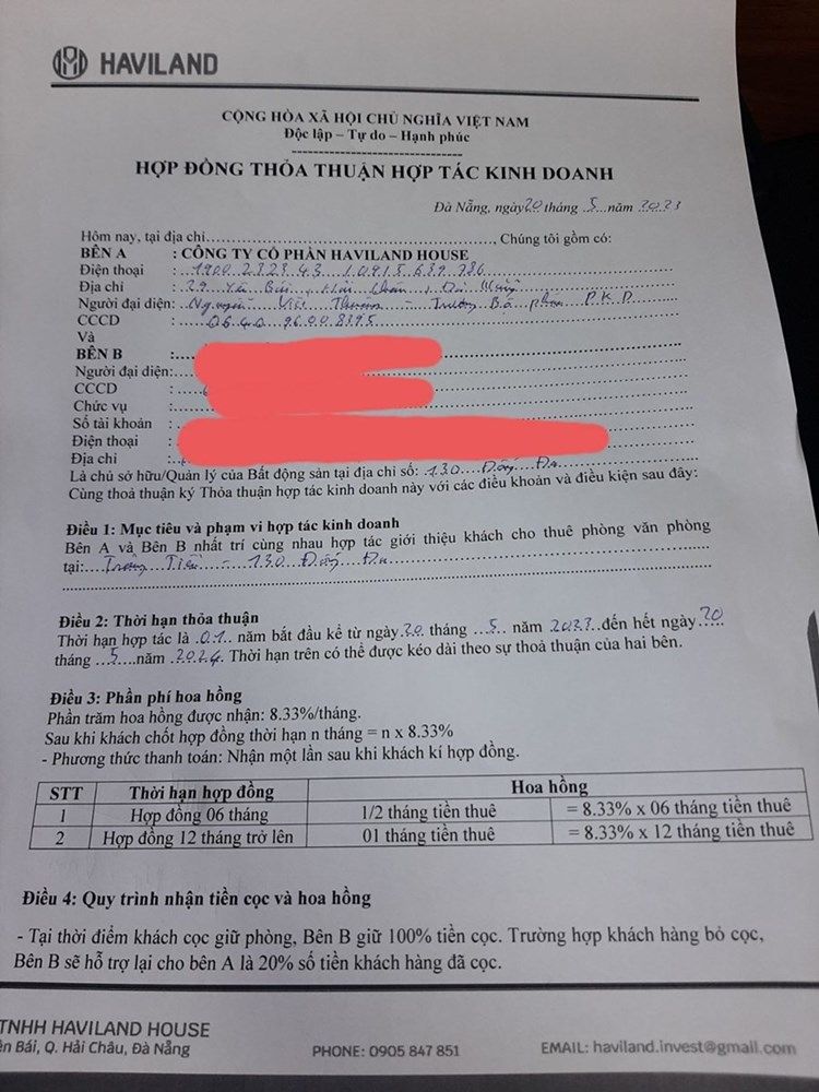 Văn phòng tại tòa nhà Tràng Tiền